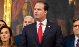 Congressman August Pfluger (R-TX) speaks during a press conference with other members of the Republican Study Committee as well as members of House Republican leadership in Washington, DC on October 28, 2025. 