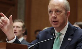 Eric Ueland, deputy director for management at the Office of Management and Budget, speaks during a hearing on Capitol Hill on April 3. Ueland said in a Monday statement that the President's Management Agenda "helps ensure we carry out the President's vision to deliver an effective and efficient Government directly accountable to all Americans.”