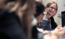 Cristin Dorgelo, then with the White House Office of Science and Technology Policy, at a conference in Albany, N.Y., on Oct. 23, 2012. Dorgelo is now the CEO of a new nonprofit called Government Renewal. 