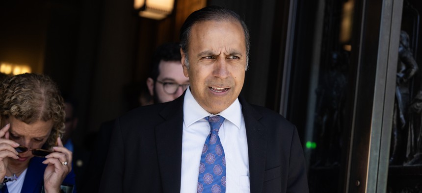 Rep. Raja Krishnamoorthi, D-Ill., leaves the U.S. Capitol after the last votes of the week on Thursday, September 4, 2025.