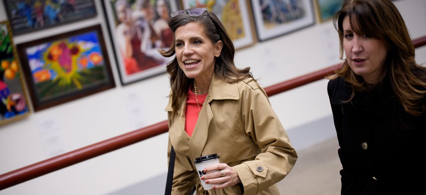 Rep. Nancy Mace (R-SC) arrives at the U.S. Capitol Building on December 10, 2025 in Washington, DC.