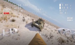 In-game footage of the Ukrainian Fight Drone Simulator.