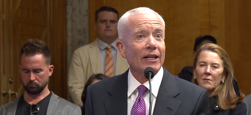 Edward Forst testifies before the Senate Homeland Security and Governmental Affairs Committee on Thursday, October 23, 2025.