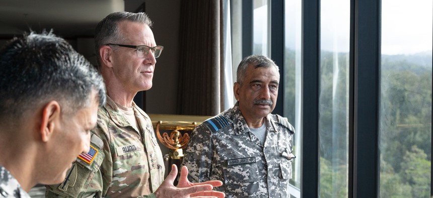 U.S. Indo-Pacific Command Deputy Commander Lt. Gen. Joshua M. Rudd and India Chief of Integrated Defence Staff Air Marshal Ashutosh Dixit co-chaired the 22nd Military Cooperation Group at USINDOPACOM headquarters in Honolulu, Nov. 3-4, 2025.