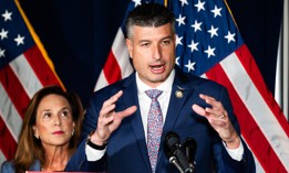 Rep. Tom Barrett (R-MI) speaks during a GOP Caucus presser on Capitol Hill on Tuesday September 9, 2025.