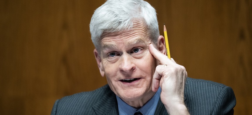 Sen. Bill Cassidy, R-La., speaks during a Senate Health, Education, Labor and Pensions Committee hearing in Dirksen building on Wednesday, February 25, 2026.