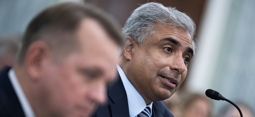 Arvind Raman, right, nominee to be director of the National Institute of Standards and Technology, testifies during a Senate Commerce, Science and Transportation Committee confirmation hearing in Russell building on Thursday, March 5, 2026.