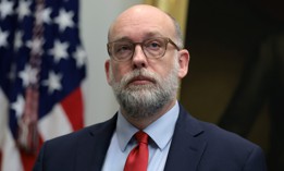 U.S. Office of Management and Budget Director Russell Vought attends an event to announce a rollback of the 2009 Endangerment Finding in the Roosevelt Room at the White House on February 12, 2026 in Washington, DC.