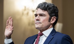 Joe Kent, director of the National Counterterrorism Center, is sworn in to the House Homeland Security Committee hearing titled "Worldwide Threats to the Homeland," in Cannon building on Wednesday, December 11, 2025.