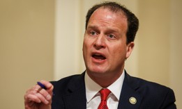 Rep. August Pfluger (R-TX) speaks during a House Homeland Security Committee hearing on February 10, 2026 in Washington, DC. 