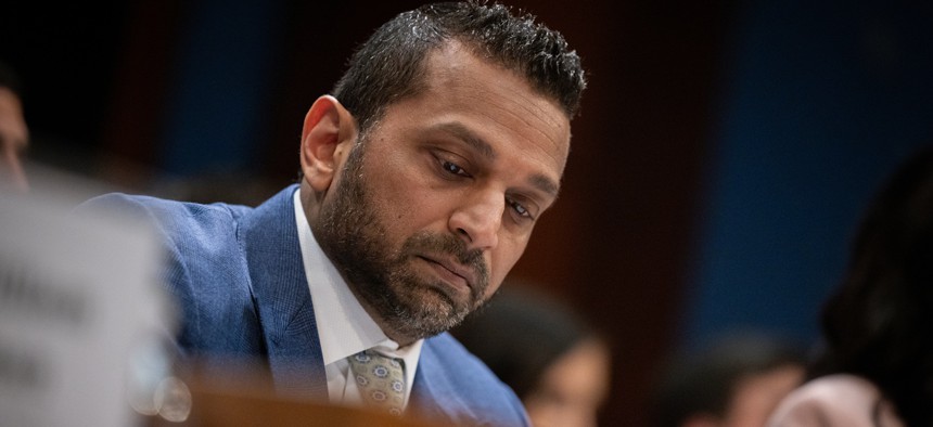 FBI Director Kash Patel testifies during a House Select Committee on Intelligence hearing on the 2026 Annual Worldwide Threats Assessment at the U.S. Capitol in Washington, DC on March 19, 2026.