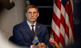  United States Under Secretary for Economic Affairs Jacob Helberg attends the Space Center Houston (official visitor center for NASA's Johnson Space Center) for a signing ceremony marking Sweden’s entry into the Pax Silica initiative on March 17, 2026 in Houston, Texas.