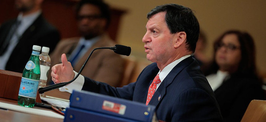 Internal Revenue Service Chief Executive Officer Frank Bisignano testifies before the House Ways and Means Committee in the Longworth House Office Building on Capitol Hill on March 04, 2026 in Washington, DC. The first CEO of the IRS in U.S. history, Bisignano simultaneously serves as the commissioner of the Social Security Administration.