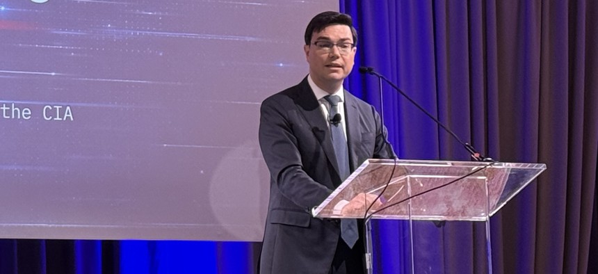 CIA Deputy Director Michael Ellis speaks April 9 at a Special Competitive Studies Project event.