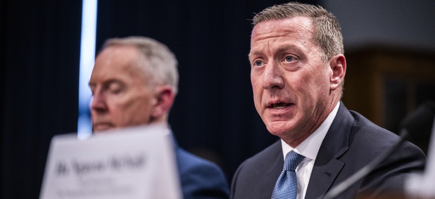 Sean Curran, Director, U.S. Secret Service speaks during a House Committee on Appropriations and Subcommittee on Homeland Security hearing on Capitol Hill on April 16, 2026 in Washington, DC. 