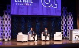 GSA Deputy Administrator Michael Lynch (R) speaks with Government Executive Editor-in-Chief Frank Konkel April 14 at the OpenText Government Summit in Washington, D.C.