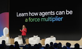 Karen Dahut, CEO of Google Public Sector, speaks at the 2026 Google Cloud Next event in Las Vegas.