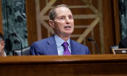 Sen. Ron Wyden, D-Ore., speaks during a hearing with Internal Revenue Service Chief Executive Officer Frank Bisignano on April 15, 2026. Wyden worked out a deal with the leaders of the Senate Intelligence Committee that would guarantee the declassification of a secret Foreign Intelligence Surveillance Court opinion within 15 days of Section 702's temporary extension.