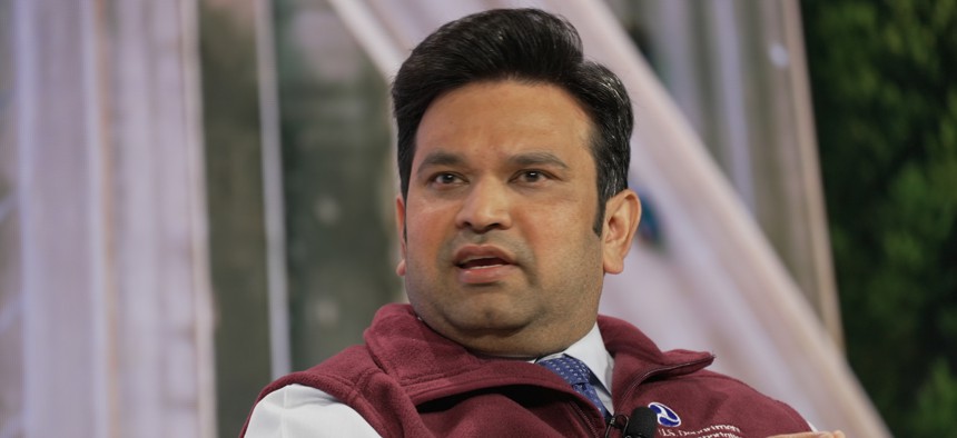 DOT CIO Pavan Pidugu speaks at Google Cloud Next in Las Vegas, Nevada.