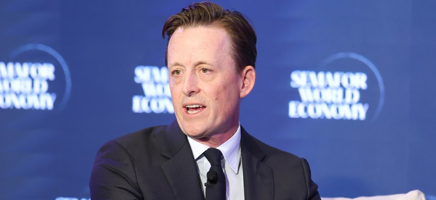 National Cyber Director Sean Cairncross speaks on stage during Semafor World Economy 2026 on April 15, 2026 in Washington, DC. 