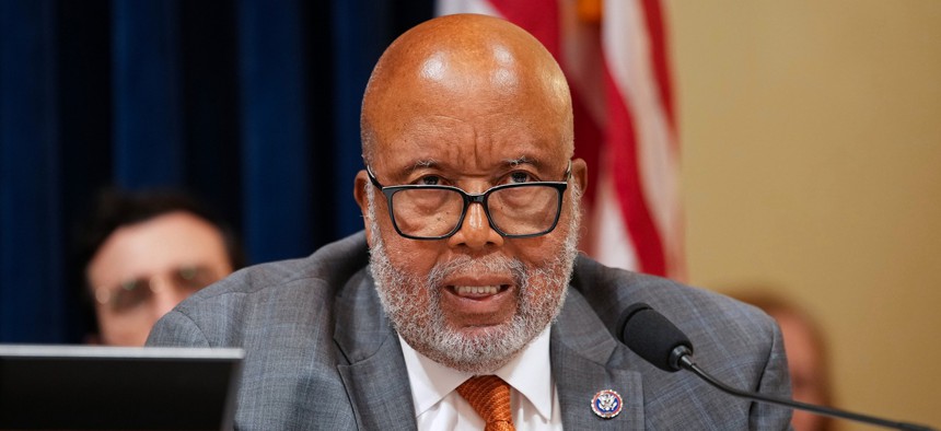 Ranking member Rep. Bennie Thompson (D-MS) speaks during a House Homeland Security Committee hearing on Capitol Hill on March 25, 2026 in Washington, DC.