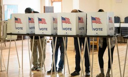  Detroit voters at the polls inside Central United Methodist Church on November 5, 2024 in downtown Detroit, Michigan.