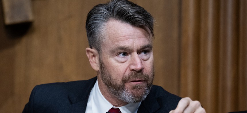 en. Todd Young, R-Ind., questions a witness during a Senate Finance Committee hearing on Wednesday, April 15, 2026.