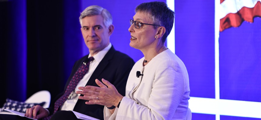 Laura Stanton, acting commissioner of GSA's Federal Acquisition Service, spoke June 24 at SAP NOW in Washington, D.C. alongside Keith Murphy, Head of Government Affairs Americas at SAP.