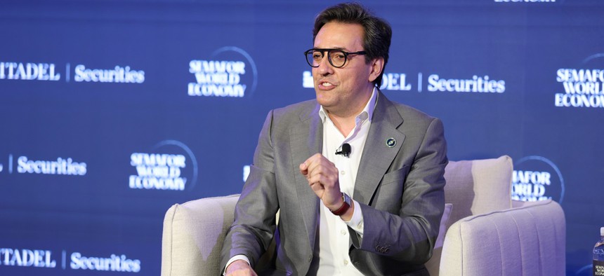 Darío Gil, under secretary for science and Genesis Mission director at the U.S. Department of Energy, speaks on stage during Semafor World Economy 2026 on April 17, 2026 in Washington, DC.