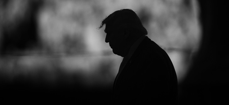 U.S. President Donald Trump walks onto the stage before presenting the FIFA World Cup Winner's Trophy to Spain following the FIFA World Cup 2026 Final match between Spain and Argentina at New York New Jersey Stadium on July 19, 2026 in East Rutherford, New Jersey. 
