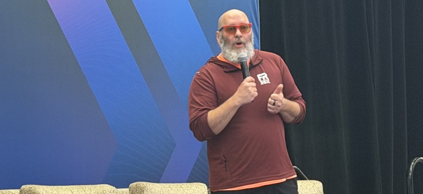 FedRAMP Director Pete Waterman speaks at Carahsofts FedRAMP Summit on July 23, 2026.