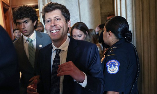  Sam Altman, CEO of OpenAI, leaves a meeting at the U.S. Capitol on July 29, 2026 in Washington, DC. 