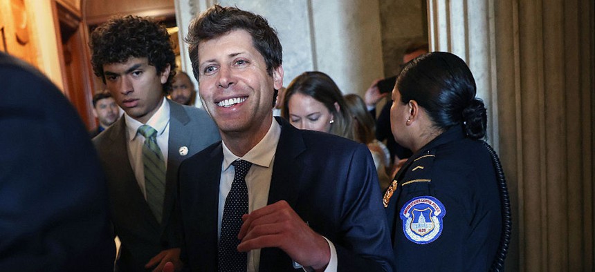 Sam Altman, CEO of OpenAI, leaves a meeting at the U.S. Capitol on July 29, 2026 in Washington, DC.