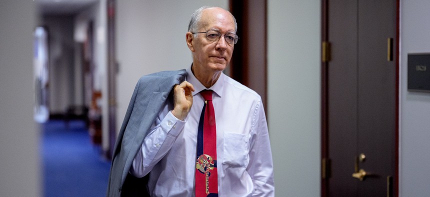 Rep. Bill Foster (D-IL) arrives for a Democratic caucus meeting on Capitol Hill on September 1, 2026 in Washington, DC.