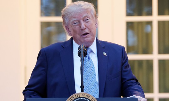 President Donald Trump speaks at a dinner in the Rose Garden of the White House on September 17, 2026 in Washington, DC. 