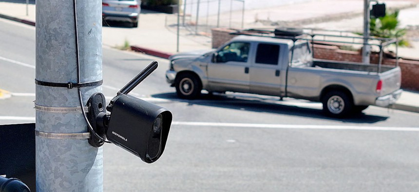 A Flock camera in Altadena at the intersection of Altadena Dr. and Lake Ave. on Tuesday, September 15, 2026.