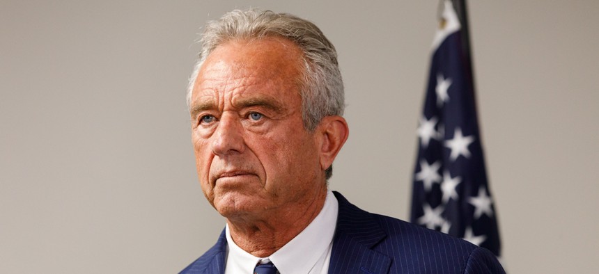 Health and Human Services Secretary Robert F. Kennedy Jr. speaks at a presser announcing grants for dental services for patients with neurodevelopmental disorders at Neighorhood Healthcare in Escondido on Wednesday, Sept. 23, 2026.