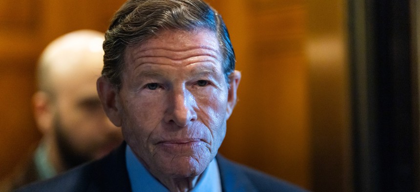 Sen. Richard Blumenthal (D-CT) arrives for a vote at the U.S. Capitol on September 30, 2026 in Washington, DC.