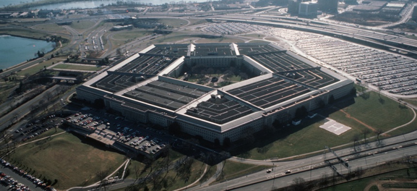 An aerial view of the Pentagon.
