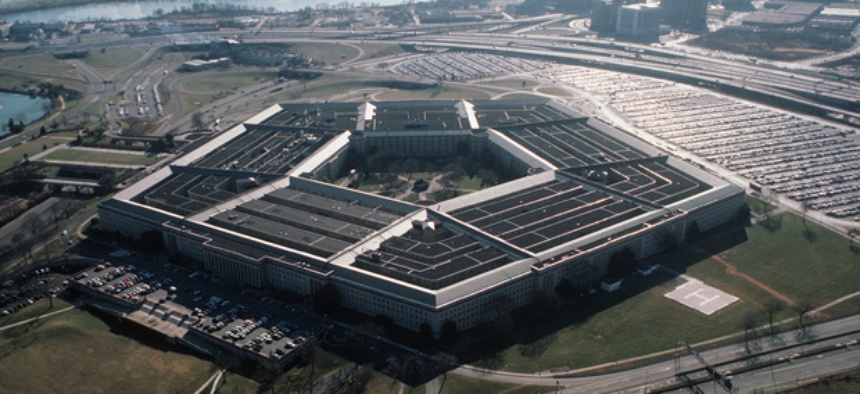 An aerial view of the Pentagon.