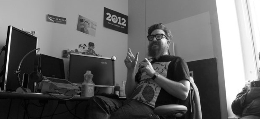 The campaign's chief technology officer, Harper Reed works in the campaign's Chicago offices.