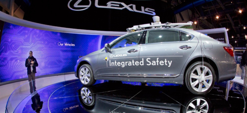 A Lexus SL 600 Integrated Safety driverless research vehicle