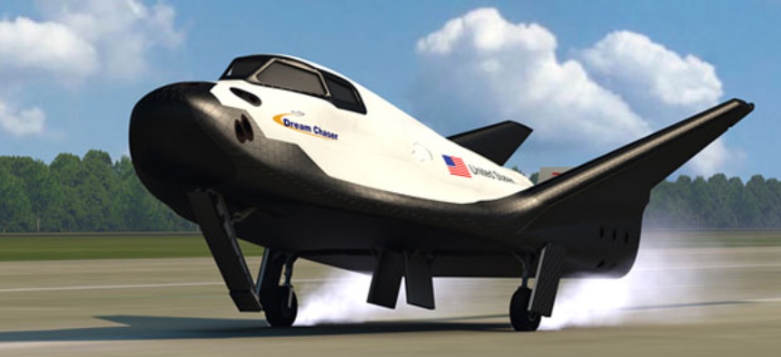An artist's conception of the Dream Chaser.