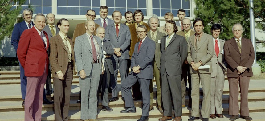 The Voyager team in 1972.