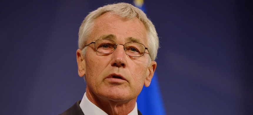Defense Secretary Chuck Hagel would need only to consult with President Obama to divide the directorship.