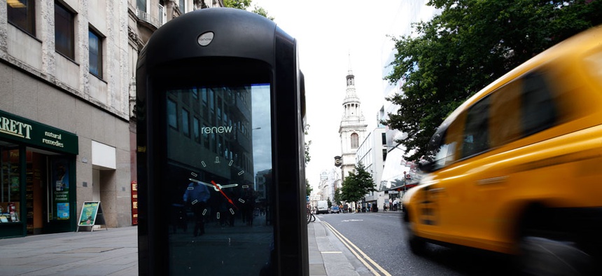 High-tech, Wi-Fi-connected trash cans are placed around London to monitor commuters.