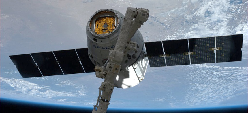 The third SpaceX Dragon commercial cargo spacecraft met the ISS in April.