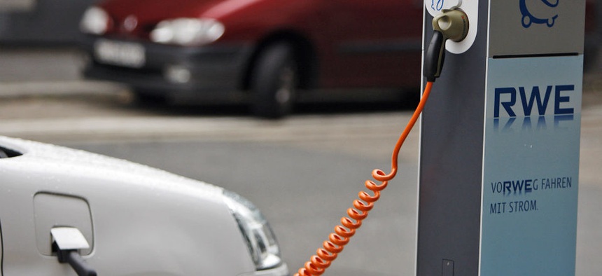 A charging point for electric cars.