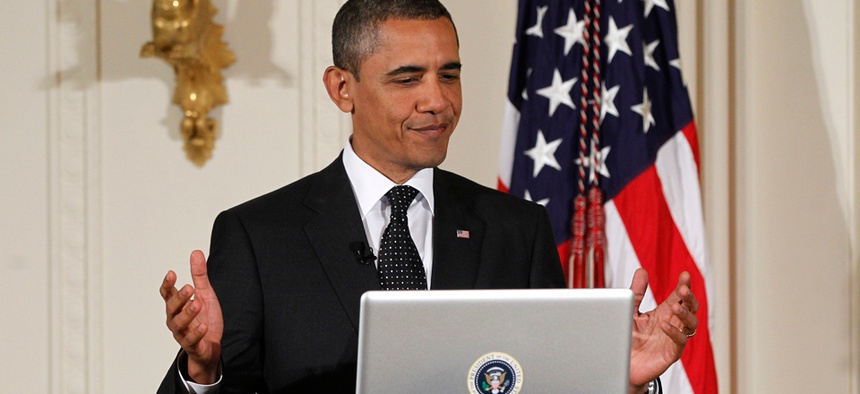 Obama participated in a Twitter "Town Hall" event in 2011.