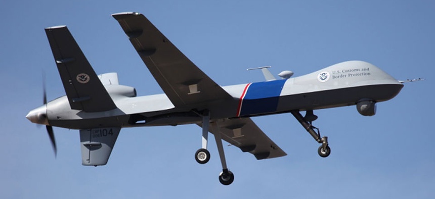 An unmanned drone used to patrol the U.S.-Canadian border.